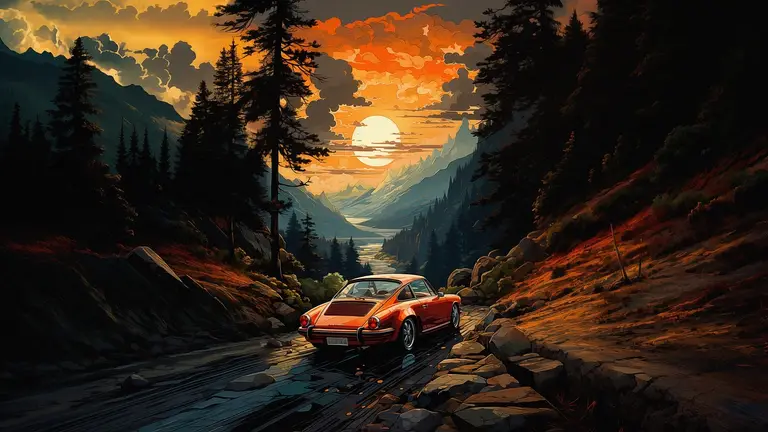 Porsche en cours de restauration dans l'atelier spécialisé La Vieille Roue à Albertville